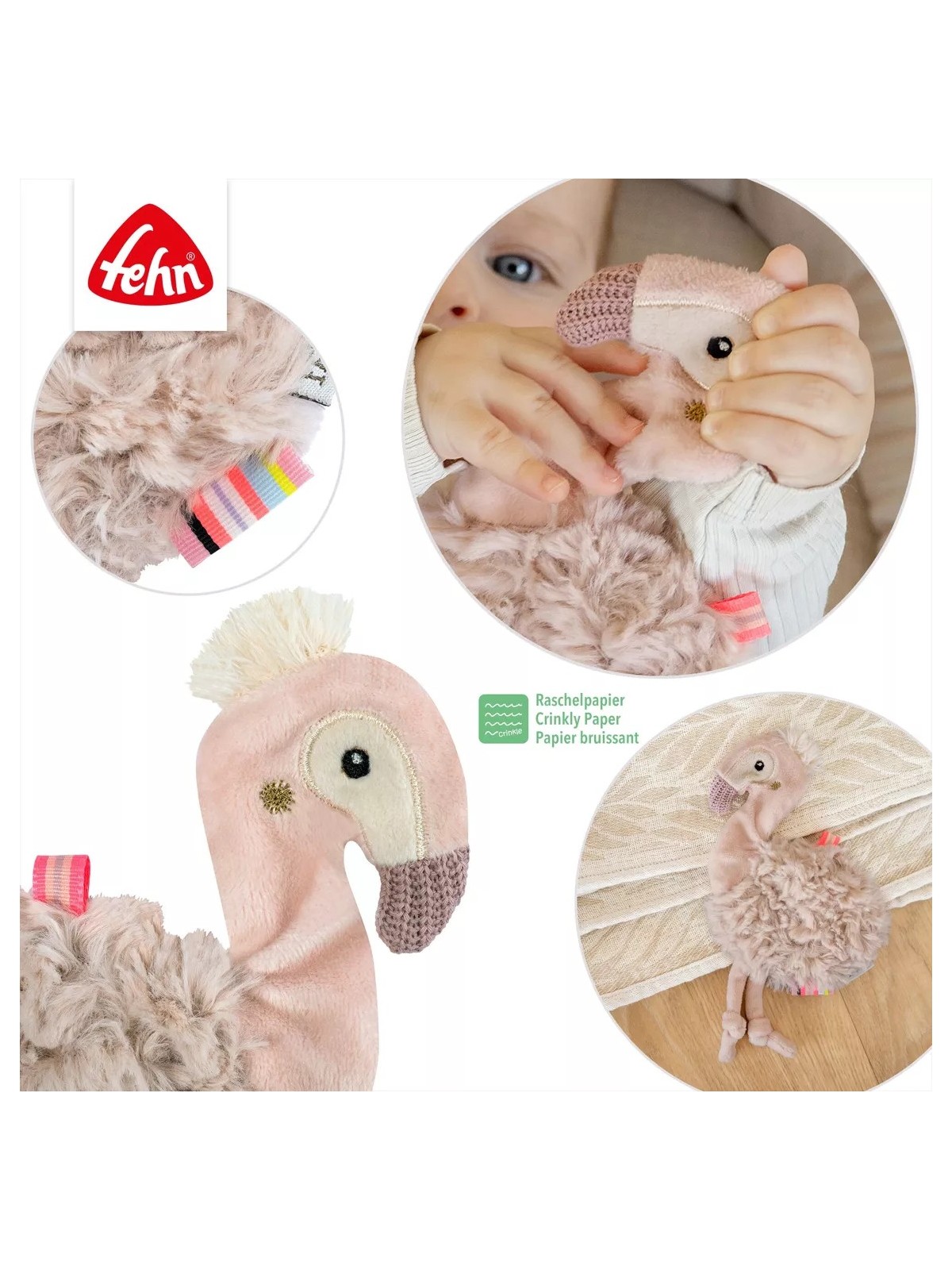 Doudou Flamant rose - Fehn