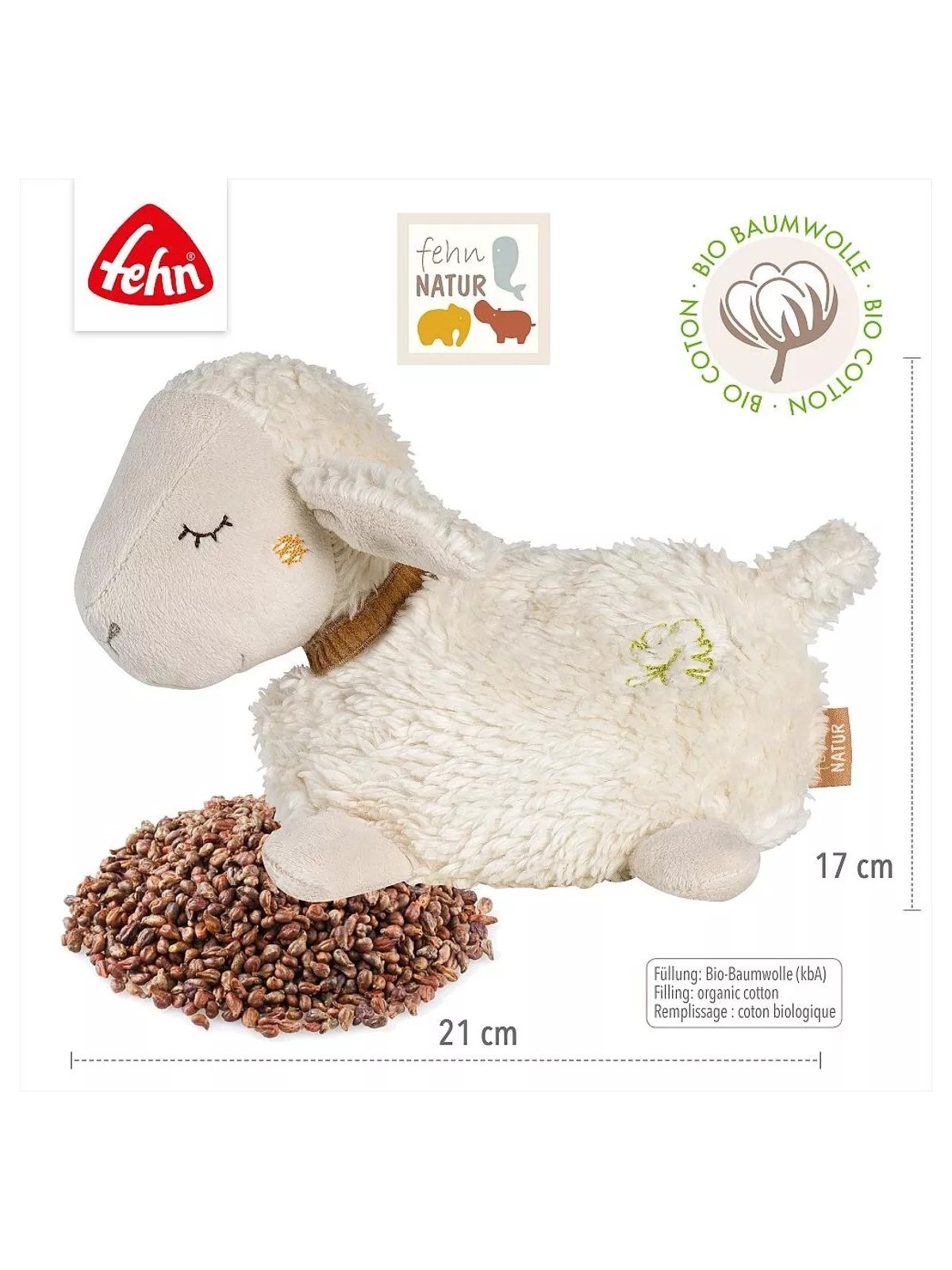 Bouillote pépins de raisin, ami-câlin Mouton - Fehn