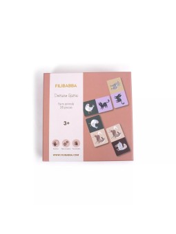 Jeu de dominos 28 pièces, Animaux de la ferme - Filibabba