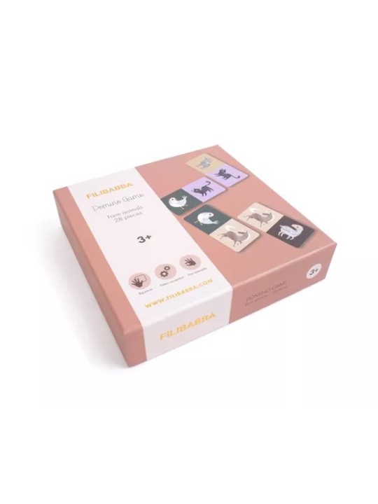 Jeu de dominos 28 pièces, Animaux de la ferme - Filibabba