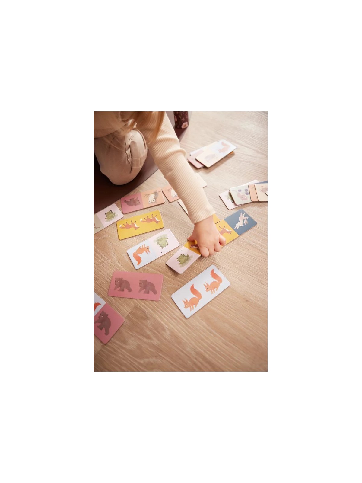 Jeu de dominos 28 pièces, Animaux nordique - Filibabba