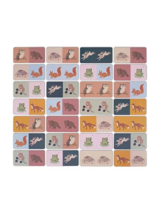 Jeu de dominos 28 pièces, Animaux nordique - Filibabba
