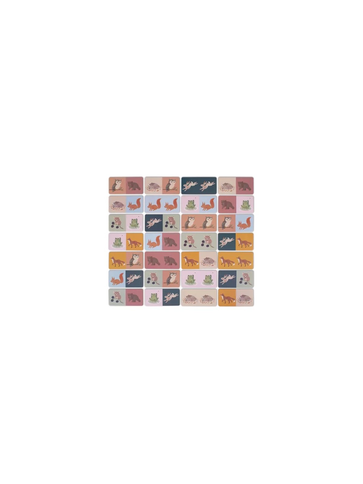 Jeu de dominos 28 pièces, Animaux nordique - Filibabba