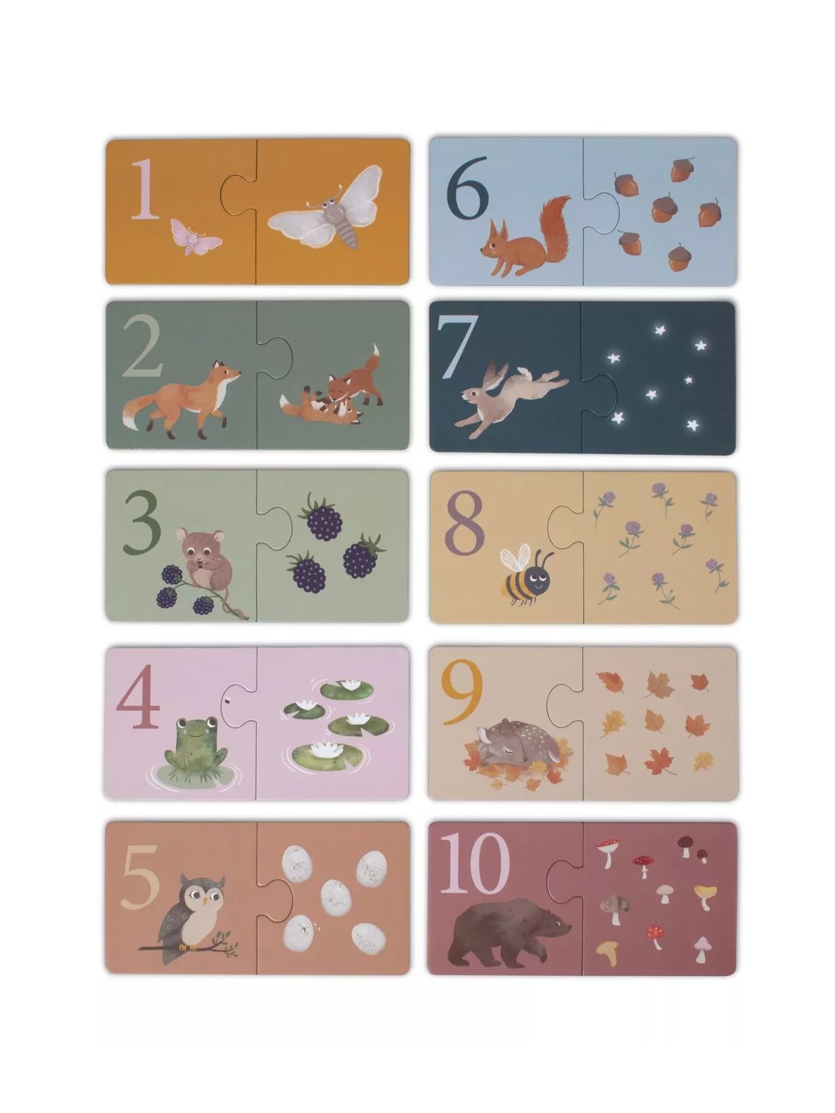 Puzzle "J'apprends à compter", Animaux nordiques - Filibabba