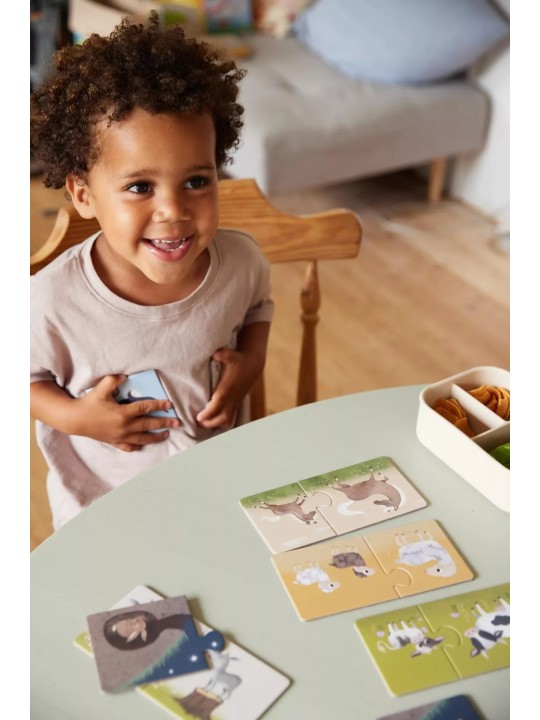 Puzzle "Maman et ses bébés", Animaux de la ferme - Filibabba Puzzle "Maman et ses bébés", Animaux de la ferme - Filibabba