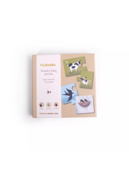 Puzzle "Maman et ses bébés", Animaux de la ferme - Filibabba