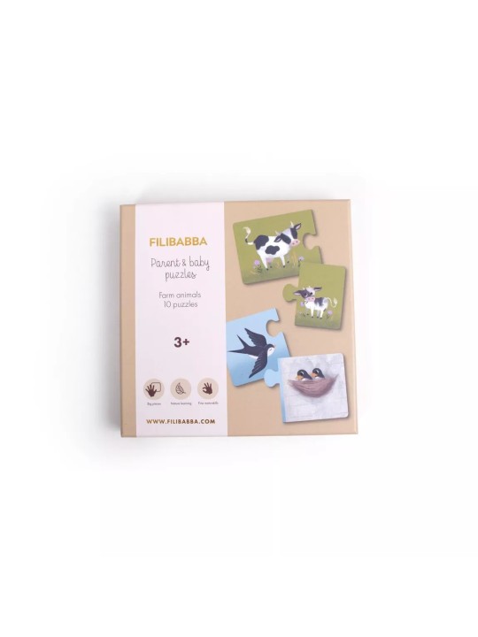 Puzzle "Maman et ses bébés", Animaux de la ferme - Filibabba Puzzle "Maman et ses bébés", Animaux de la ferme - Filibabba