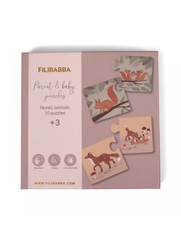 Puzzle "Maman et ses bébés", Animaux nordiques - Filibabba