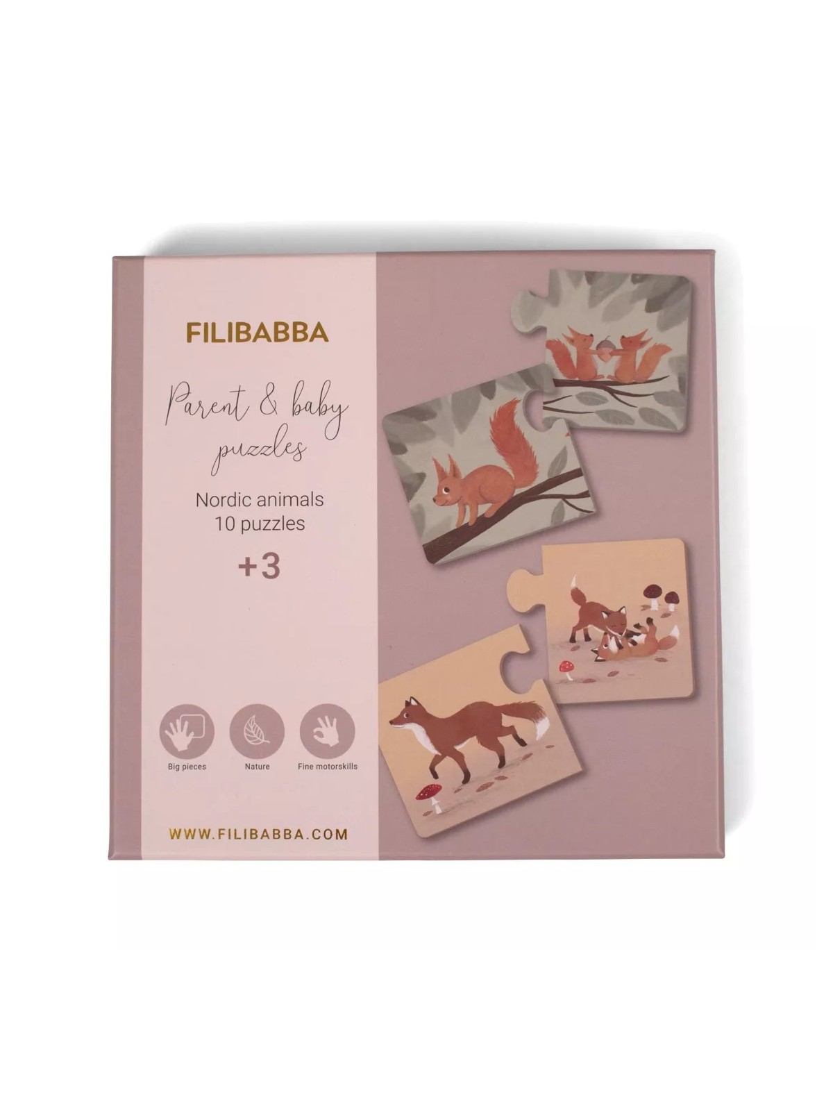 Puzzle "Maman et ses bébés", Animaux nordiques - Filibabba