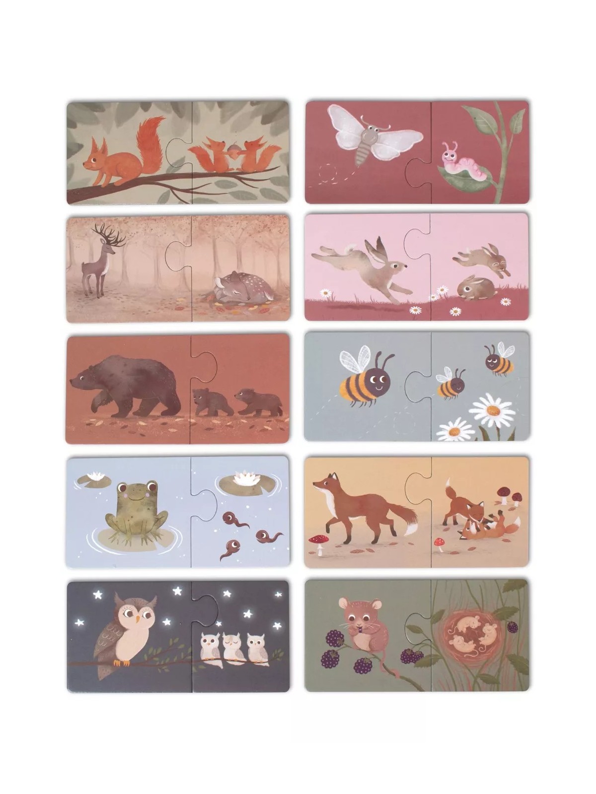 Puzzle "Maman et ses bébés", Animaux nordiques - Filibabba