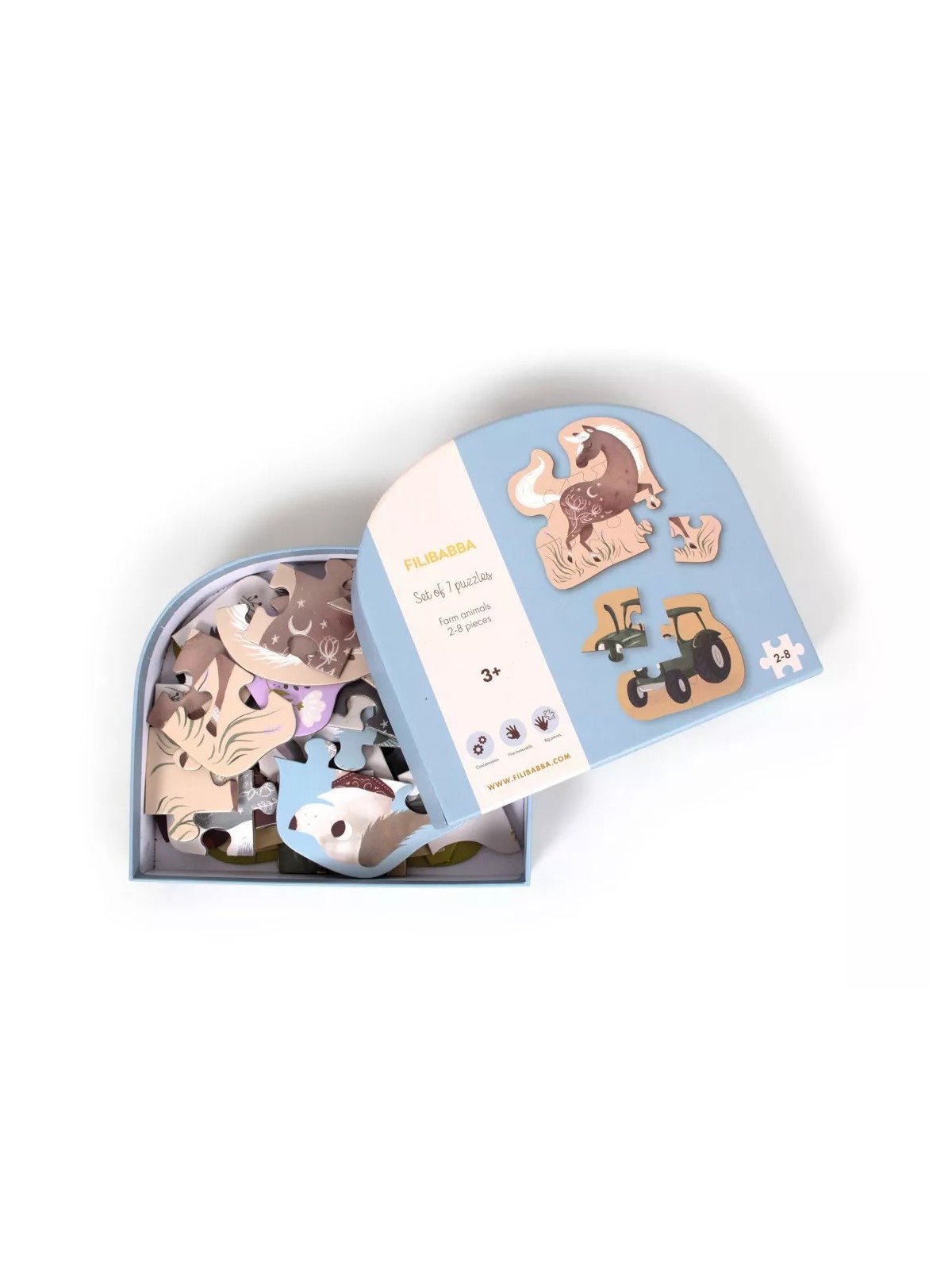 Puzzles, Animaux de la ferme - Filibabba