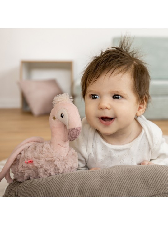 Peluche musicale, Flamant rose - Fehn Peluche musicale, Flamant rose - Fehn