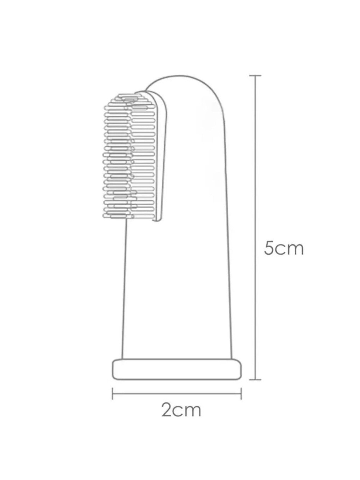 Brosse à dents doigts, Vert sauge - Rammelaartje