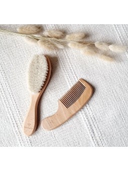 Set brosse et peigne en bois - Rammelaartje