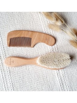 Set brosse et peigne en bois - Rammelaartje