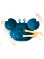 Set couvert Crabe, bleu marine - Les Petits Citrons