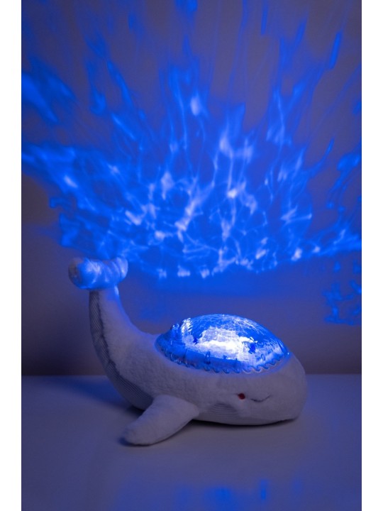 Tranquil Whale™ Baleine tranquille, Veilleuse et projection - Blanche - Little Dutch