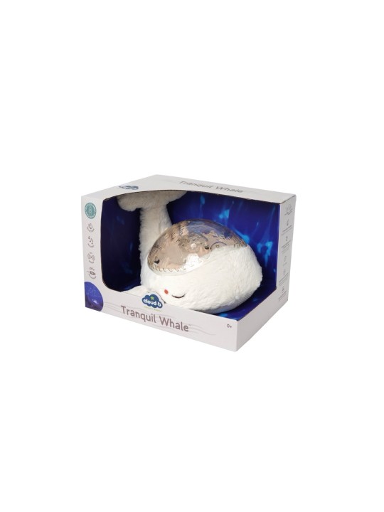 Tranquil Whale™ Baleine tranquille, Veilleuse et projection - Blanche - Little Dutch