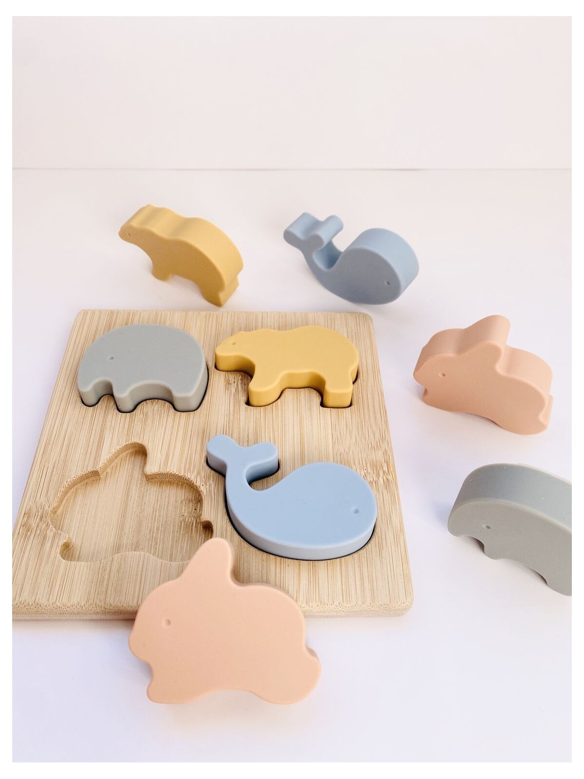 Puzzle animaux, bois et silicone - Les Petits Citrons