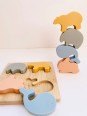 Puzzle animaux, bois et silicone - Les Petits Citrons