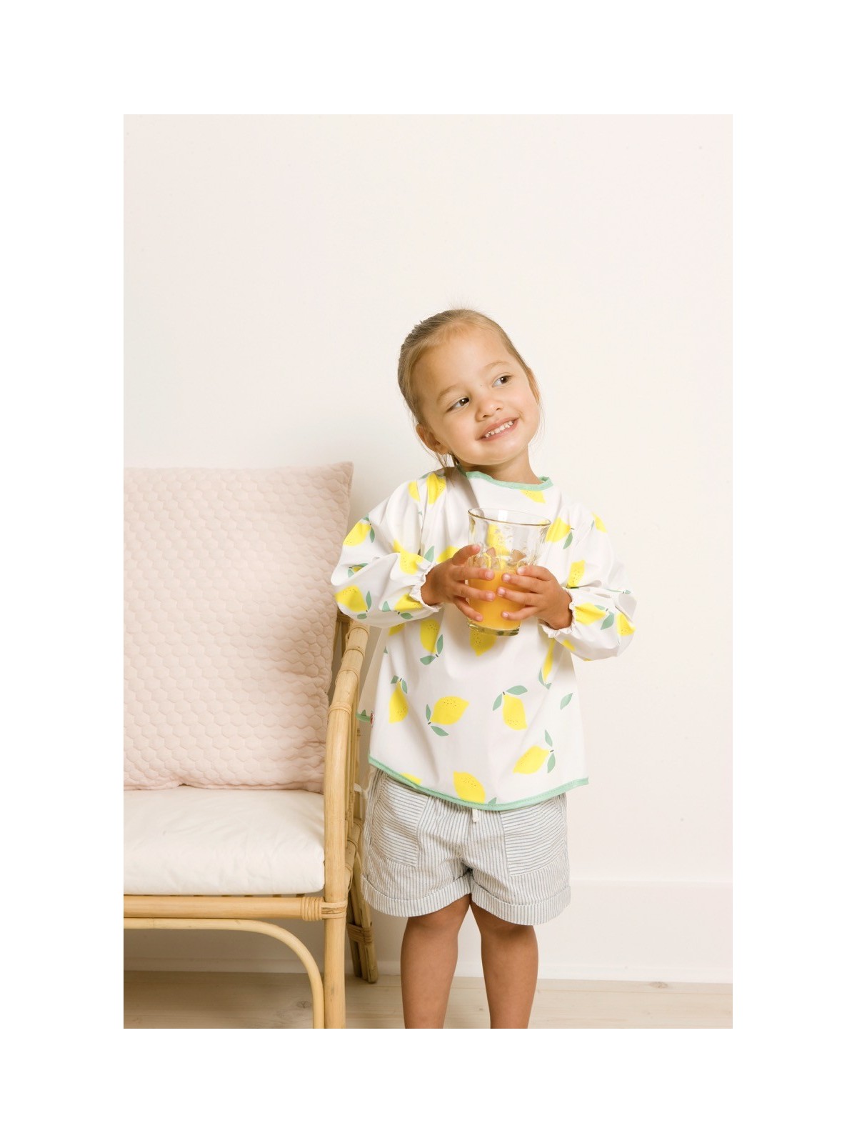 Tablier bavoir imperméable, Happy Lemon - Babytolove